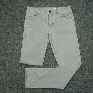 James Perse Pants Men 32x33 Gray 5 Pocket Heavy Brushed Twill Trouser Chino